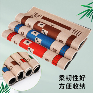 Mahjong Tablecloth Cushion Square Household Thickened Sound-muffling Non-slip Hand-rubbed Mahjong Blanket Poker Cloth Linen Table Mat
