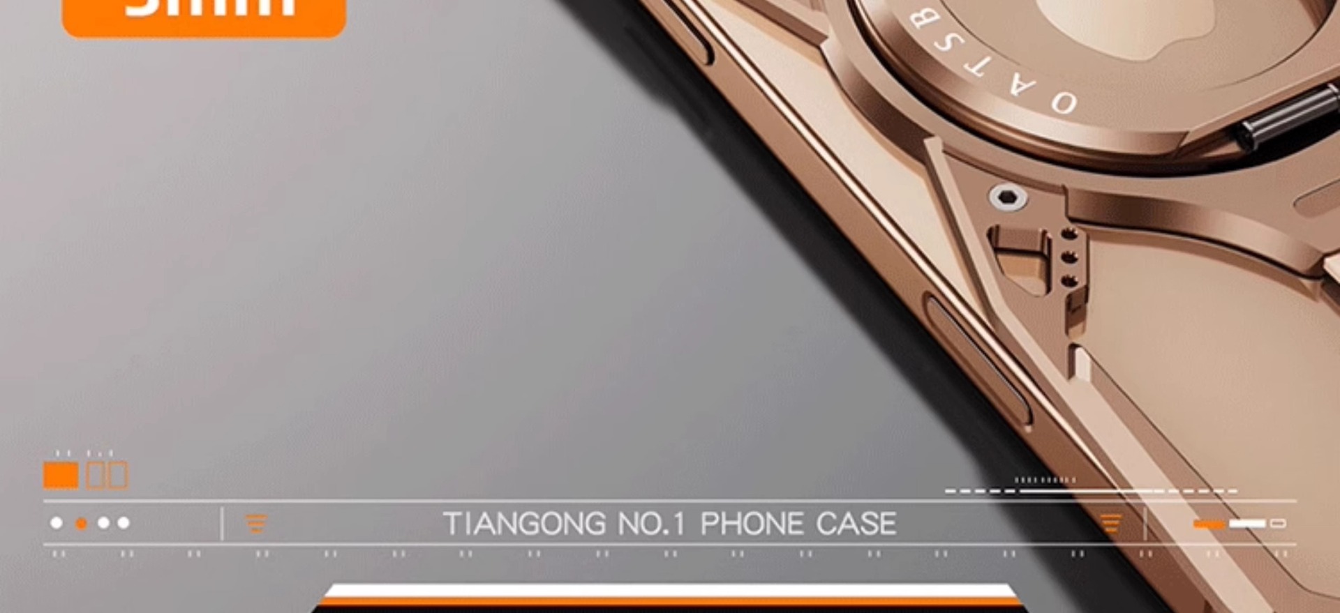 Ốp lưng iPhone 16 Pro Max gương chéo kim loại, giá đỡ 360 độ hút từ tính, chống sốc viền dày — Khung xoay 360 ° bằng kim loại Tiangong-1 màu sa mạc, Táo 16pro chi tiết 18