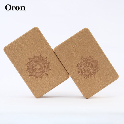 Natural cork yoga bricks with personalized logo, Iyengar solid wood non-slag children's dance bricks
