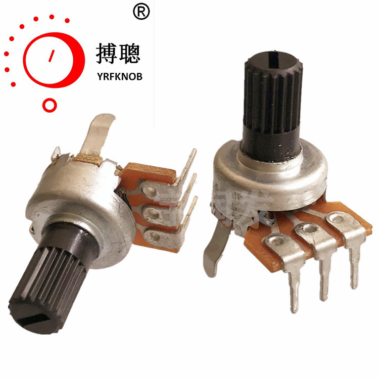 生产厂家直销121单联电位器2M手柄露出10mm电热毯温控板用电位器