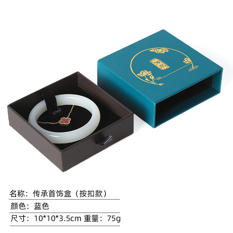 新款特价流苏传承抽屉盒古风唐卡翡翠手镯包装盒三件套首饰包装盒|undefined