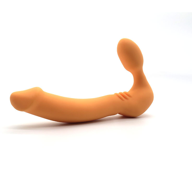 Double-Headed Vibrating Dildo, Silicone Dual-Ended Toy for Internal Stimulation, Purple — detail image 4