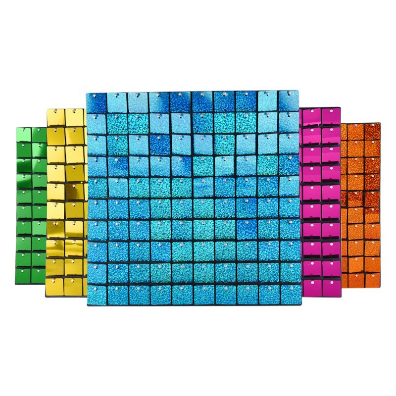 Металлические квадратные панели с эффектом вращения от ветра, блестящие панели с эффектом вращения от ветра, пайетки с эффектом вращения от ветра, модный фон для вечеринок, декоративные элементы для крепления.