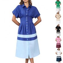 X 71912 Lapel Waist Shirt Dresses ��������������ȹ�羳��
