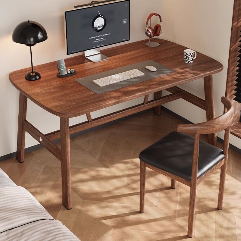 Walnut Computer Desk Home Small Apartment Desktop E-Sports Desk Bedroom Simple Modern Learning Writing Desk