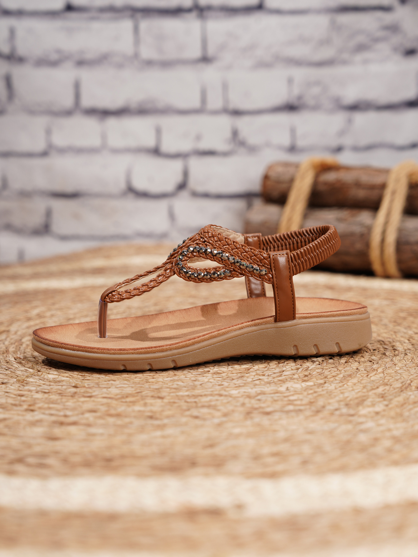 Böhmische Damen Sandalen Mit Strasssteinen Für Den Sommer Strand_voghion.com