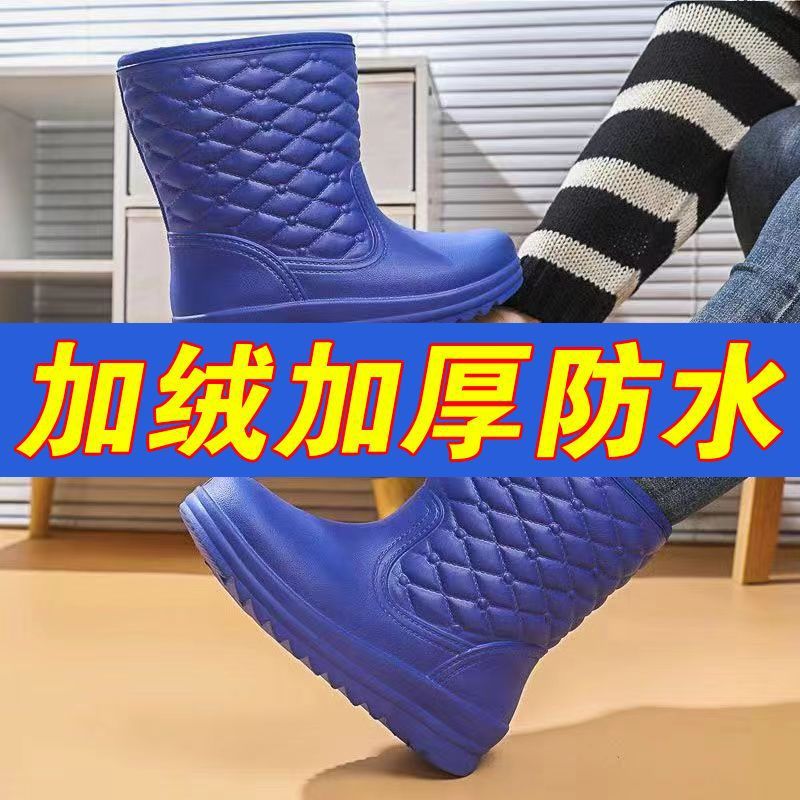 2025 invierno botas de nieve de lana impermeables zapatos de nieve impermeables EVA botas cálidas ligeras antideslizantes image 9