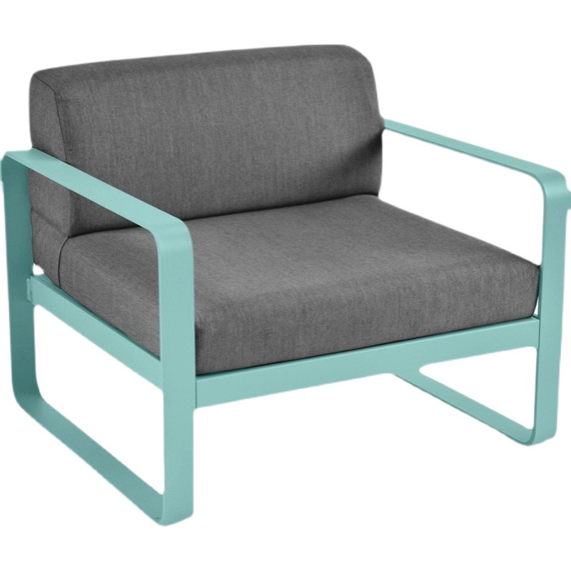 Sofá de patio al aire libre minimalista balcón combinación de ocio al aire libre jardín villa sofá de aluminio impermeable