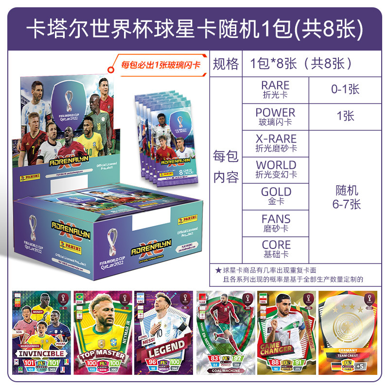 Tarjetas Auténticas de Estrellas de la FIFA Panini 2025-2026 Premier League Copa Mundial de Fútbol de Catar