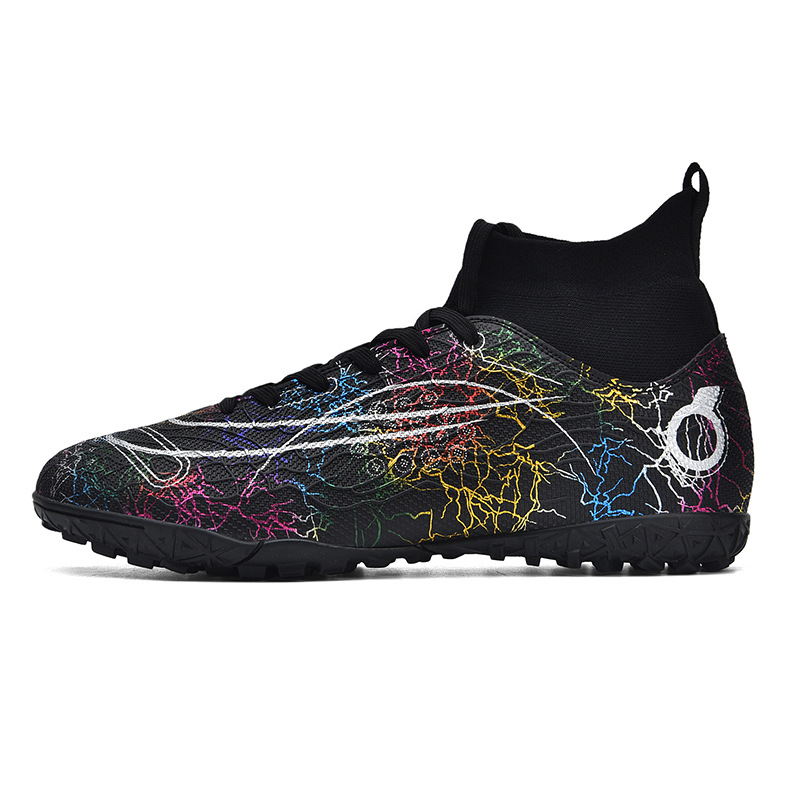 Transfronterizos nuevos zapatos de fútbol FGTF zapatos de hombre y mujer Transpirable High-top uñas largas AG uñas rotas zapatos de fútbol zapatos de entrenamiento de interior