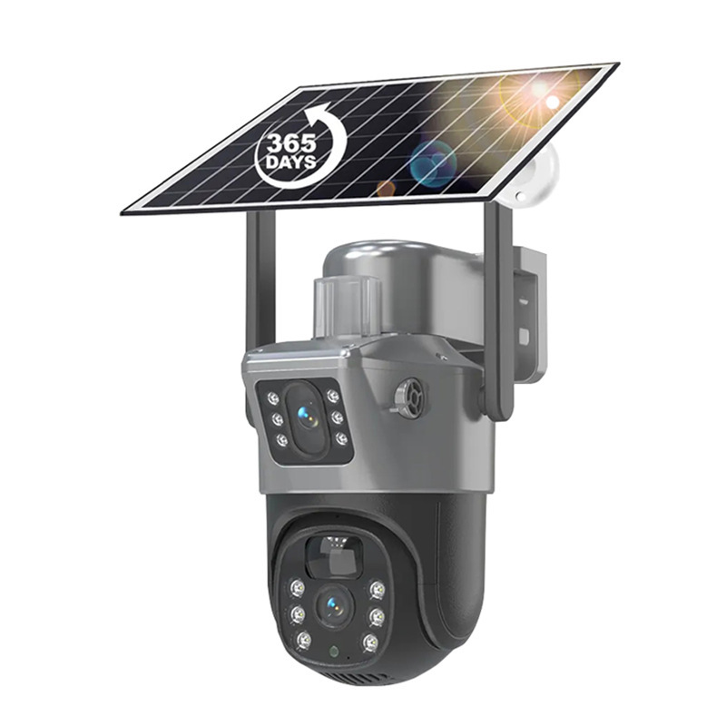 V380ソーラーsolarcctvカメラ家庭用携帯電話リモートデュアルレンズ屋外4gソーラー監視|undefined