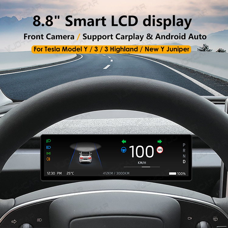 Suitable for Tesla Model 3/Y/Huanxin 3/Y Lcd Instrument Panel 8.8inch Ota Upgrade Multi-Function Dashboard
