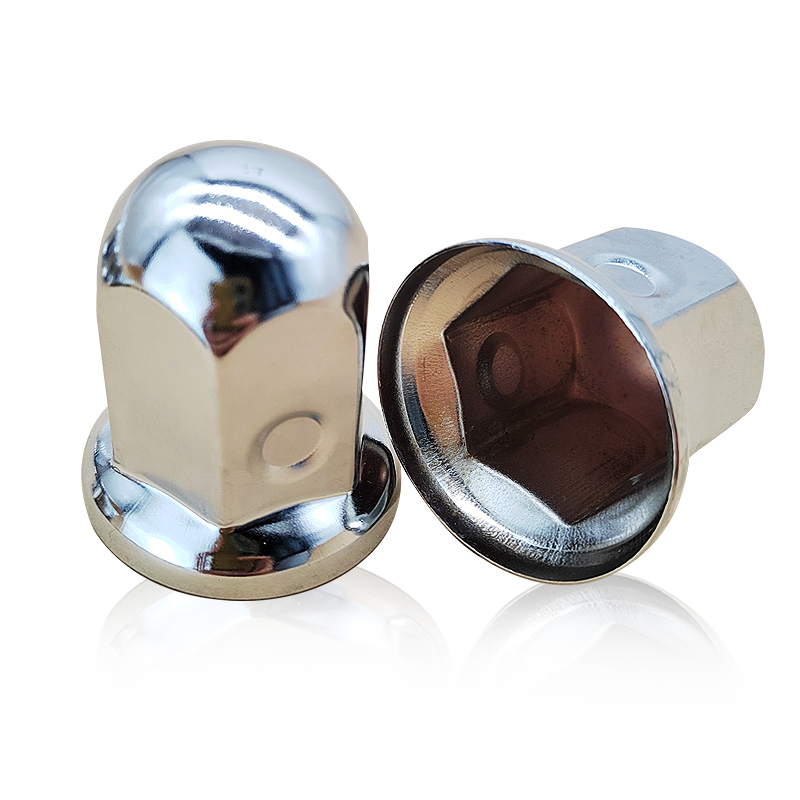Metal material heavy-duty truck universal tire nut cover, wheel hub screw cap protective cover, decorative dust cap