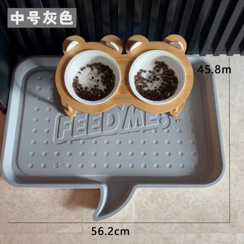 アリスペットプレースマット猫食事マット防水滑り止め大型食器ボウルマットアリス猫ボウルプレート|undefined