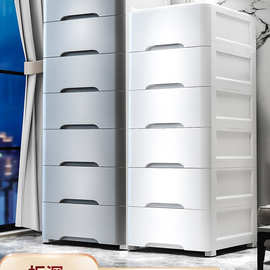 ZQ超大号50cm深加厚抽屉式餐厅收纳柜整理厨房置物柜塑料家用储物