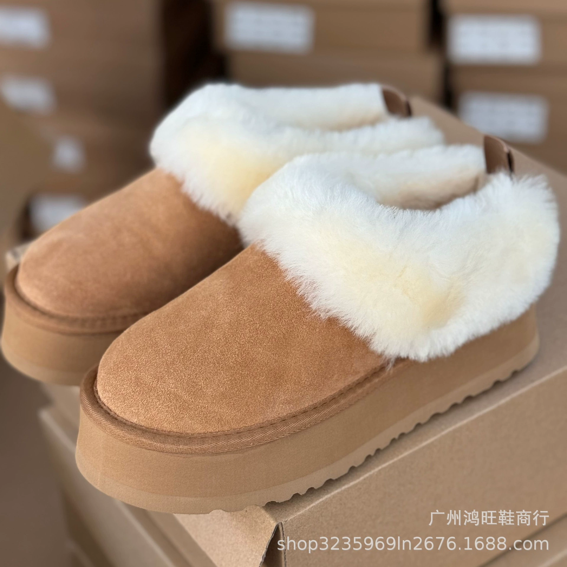 Полусапоги (ankle boots), натуральная кожа, с меховой подкладкой, противоскользящая платформа, EU 35–40