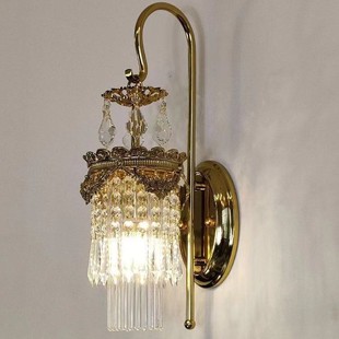 French-Style Living Room Tv Background Wall Light Luxury European-Style Bedroom Bedside Corridor Staircase Wiring Wall Lighting Crystal Wall Lamp