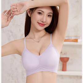 果冻6607#时尚固定杯排扣美背文胸薄B杯M-2XL舒适亲肤尾货内衣批
