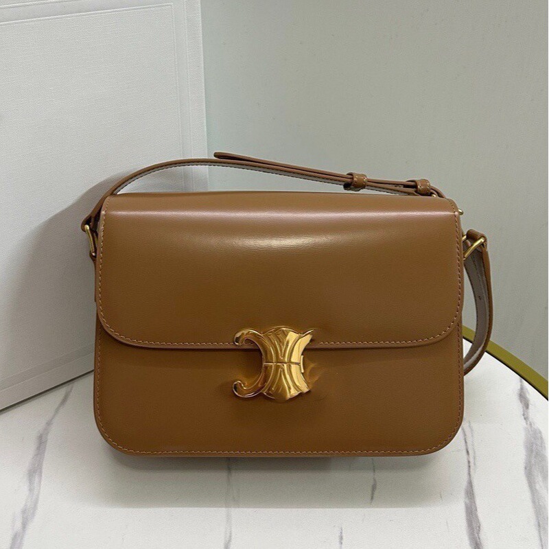 New Cross-Border Fashion Cowhide Retro Triomphe Arc De Triomphe Lock Buckle Cowhide Shoulder Crossbody Handbag Mini New Cross-Border Fashion Cowhide Retro Triomphe Arc De Triomphe Lock Buckle Cowhide Shoulder Crossbody Handbag Mini