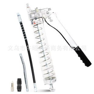 Cross-Border Hot-Selling Pneumatic Oil Injection Gun Single Rod Double Rod Transparent Oil Injector 600Cc High Pressure Manual Zipper Grease Gun