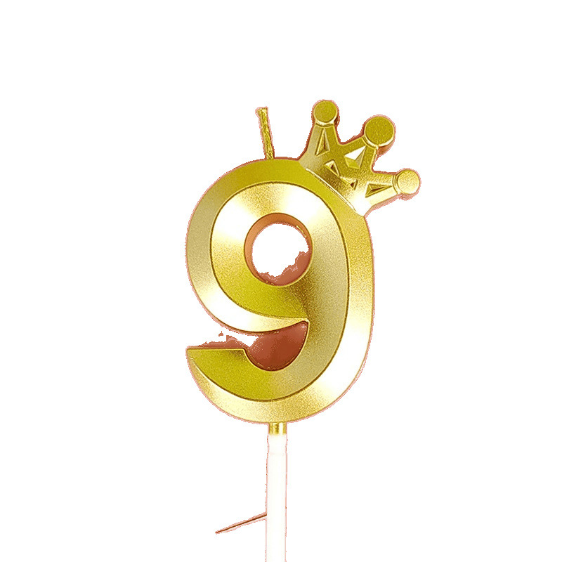Creative Cartoon Gold Number Candle - Baby First Cake Decoration Birthday Party Supplies_voghion.com