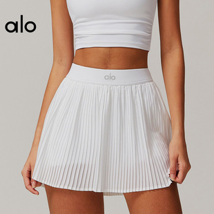 Alo Sco Tennis Skirt Sports Pleated Skirt Fitness Short Skirt Outdoor Anti-Exposure Skirt Running Yoga Wear Alo
