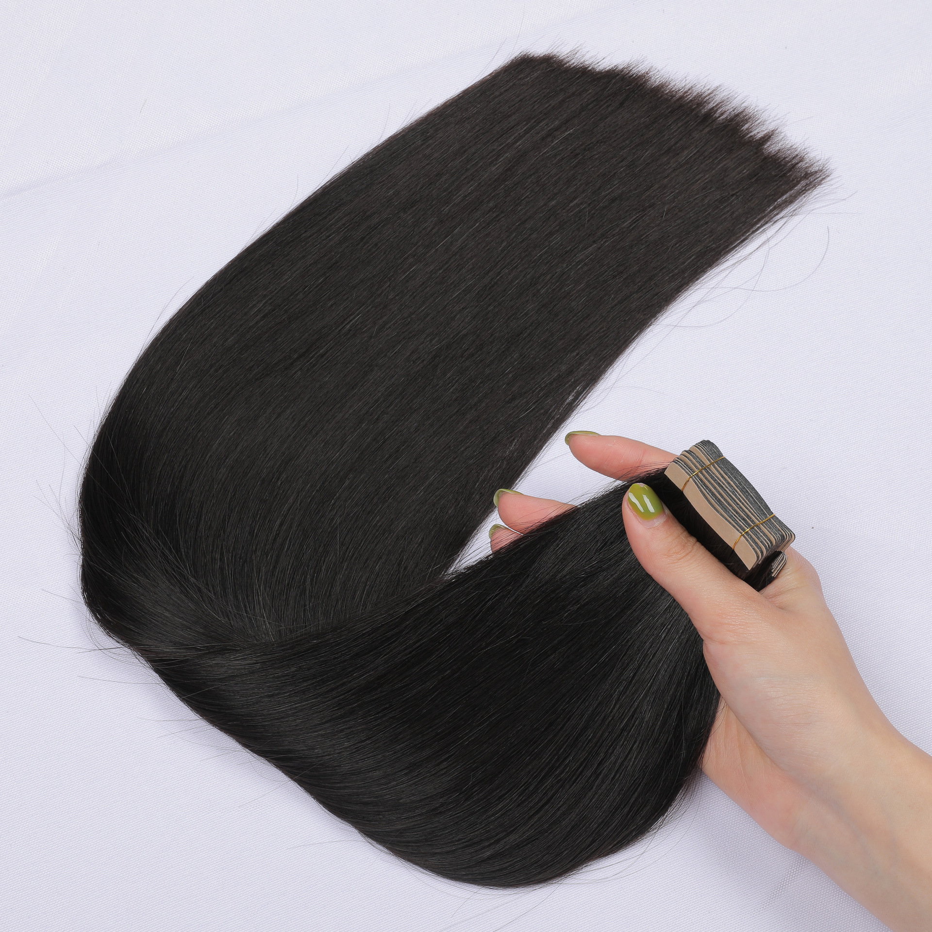 Real PU Tape-in Human Hair Extensions European And American Cross-border Wigs_voghion.com