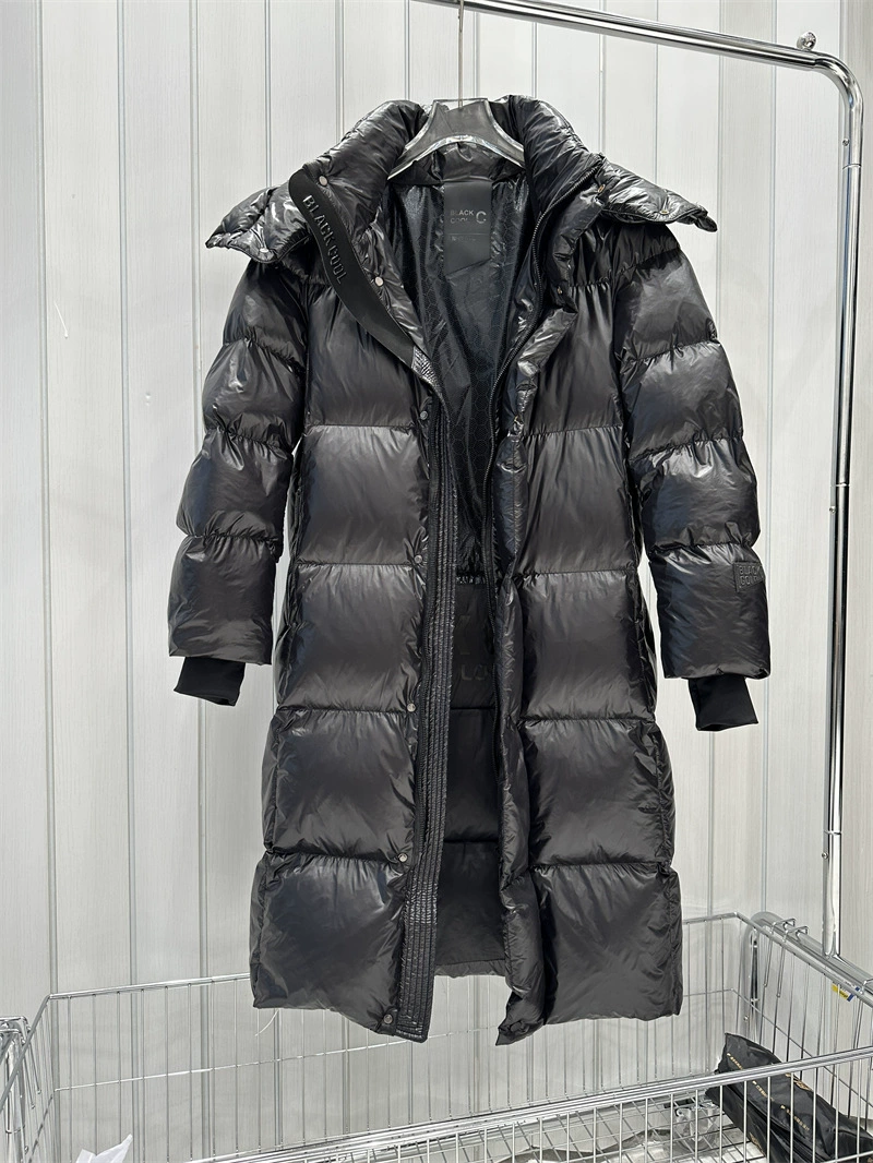 Длинный пуховик Black Diamond Black Pearl для мужчин и женщин, новинка 2024 года, утолщенная съемная шапка выше колена на гусином пуху для пары