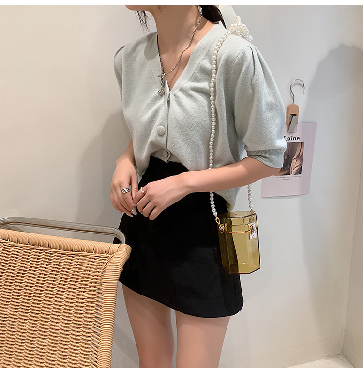 حقيبة صندوق شفافة من الأكريليك 2021 مد صغير ، فتاة صغيرة منعشة ، Xiaoxiangfeng Pearl ، حقيبة صندوق العشاء display picture 26
