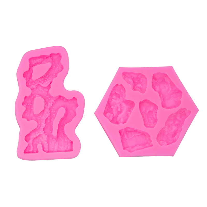 Piedra Artificial rocalla molde de silicona estilo chino decoración la torta accesorios chocolate fondant