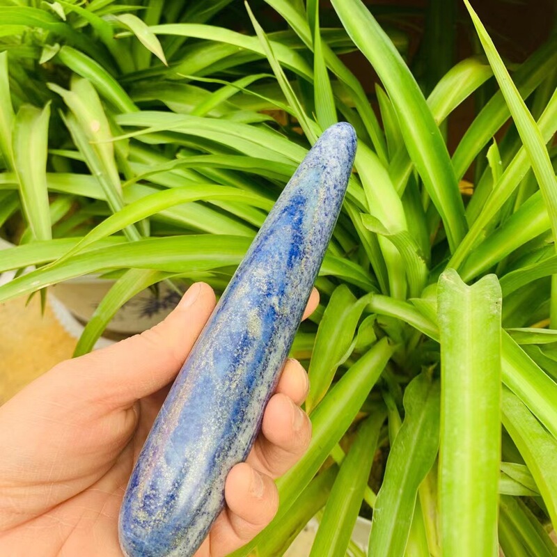 天然青金石水晶按摩棒水晶摆件 图 3