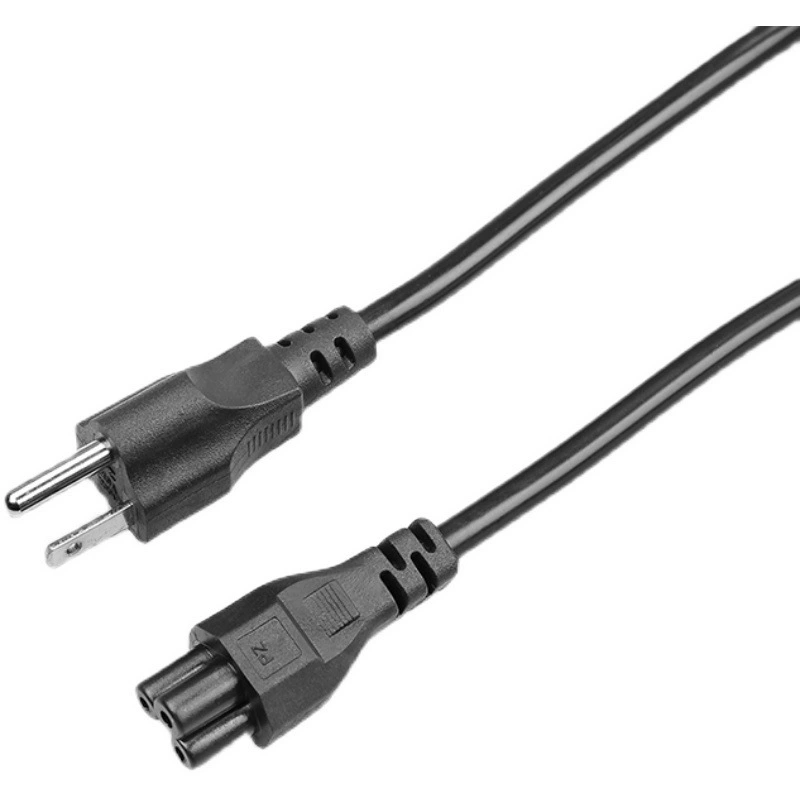 1,2 м американский стандарт сливовый хвост шнур питания с тремя отверстиями, подходящий для зарядной вилки адаптера ноутбука Lenovo HP