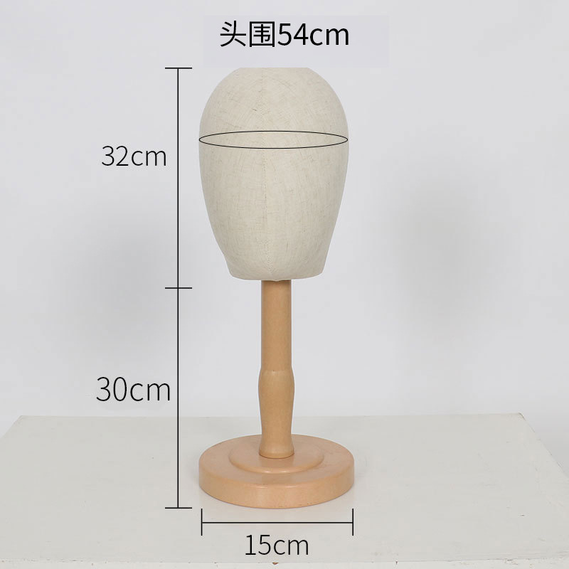Maniquí de Cabeza para Sombreros y Pelucas de Plástico y Lino para Escaparate