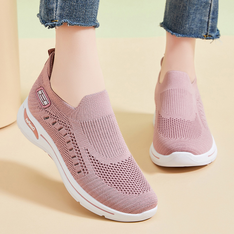 Women's Shoes 2026 Spring New Style Couple's Casual Slip-On Fly-Knit Mom Shoes Foreign Trade Wholesale Women's Shoes Women's Shoes 2026 Spring New Style Couple's Casual Slip-On Fly-Knit Mom Shoes Foreign Trade Wholesale Women's Shoes