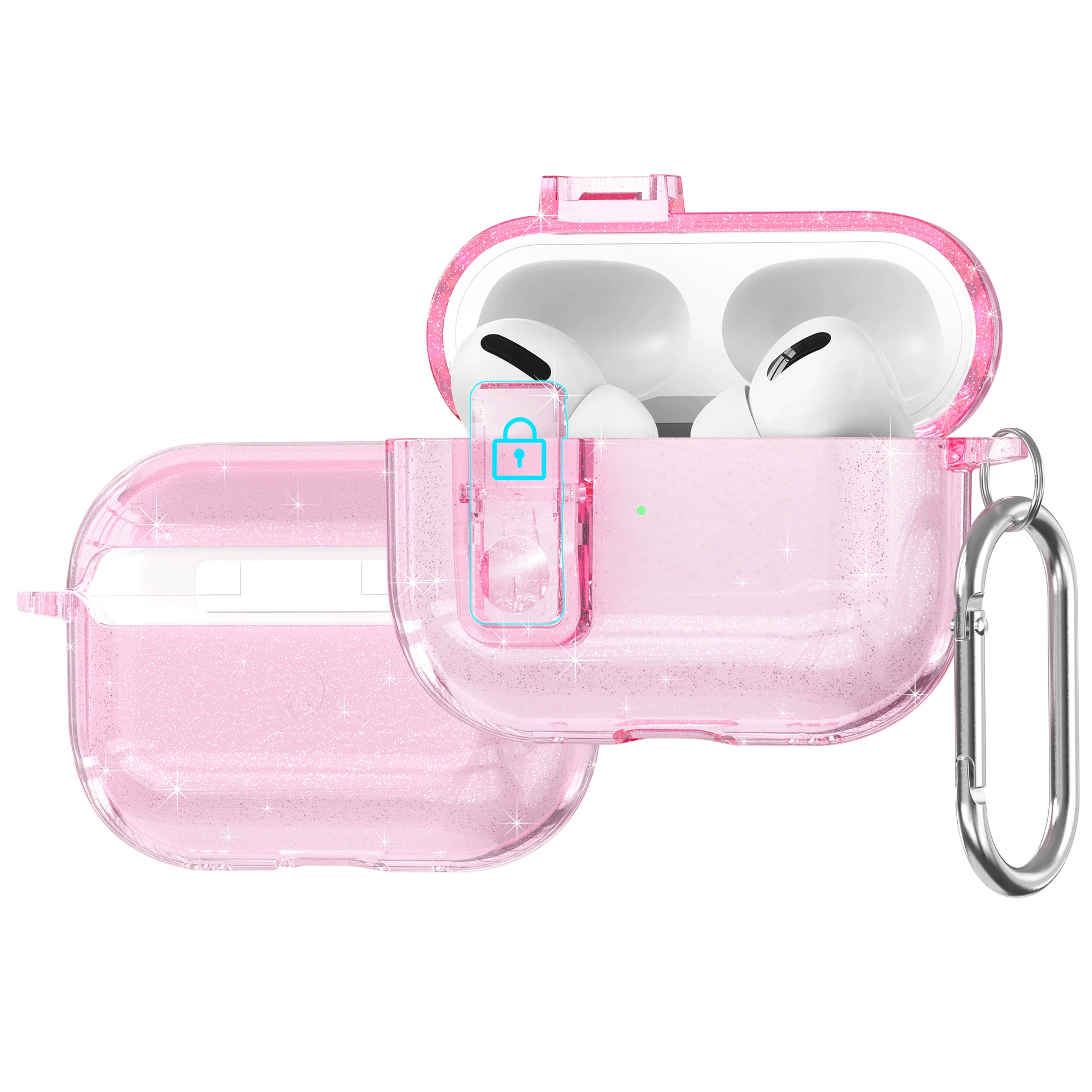 Защитный чехол (Apple) для AirPods Pro2, Pro3 и AirPods 4‑го поколения, прозрачный с защёлкой