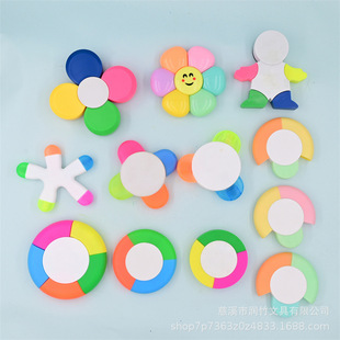 Five-Color Highlighter, Five-Flower Pen, Palm Highlighter, Sunflower Pen, Hand Ledger Pen, Oblique-Head Marker Pen, Gift Highlighter