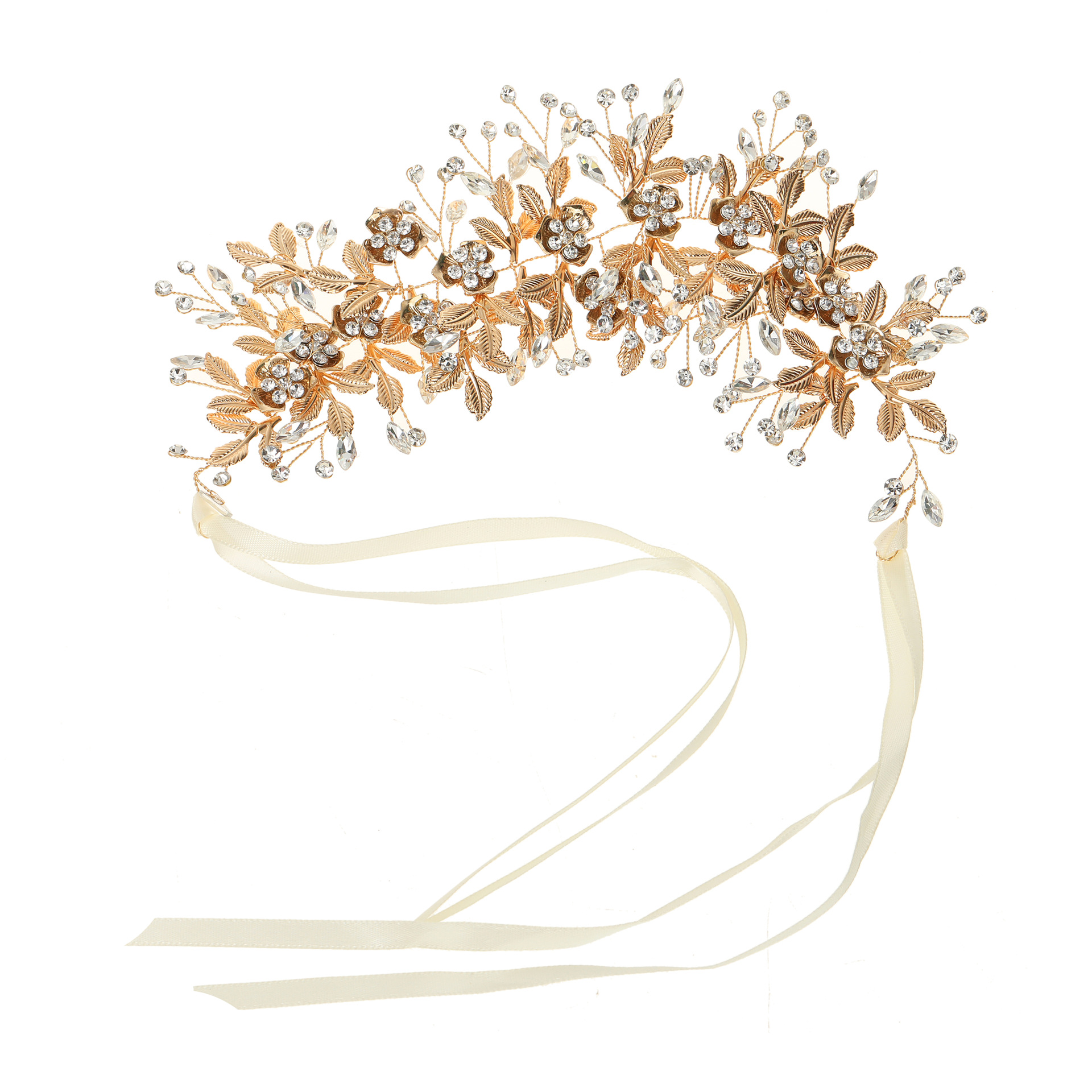 Fashion White Leaf Hairband Bridal Headdress display picture 1