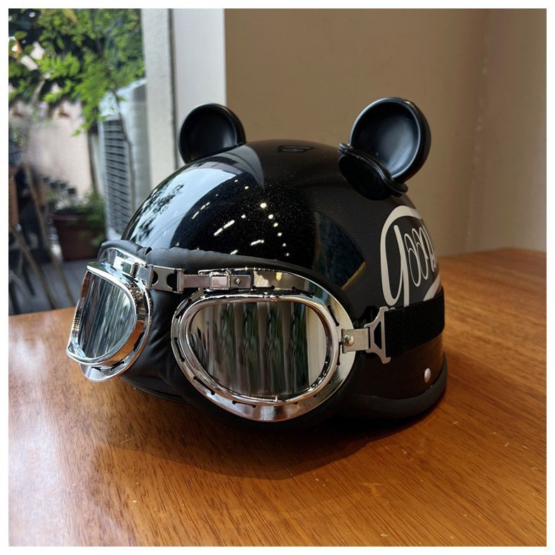Helmet Retro Electric Motorcycle 3C Certified Four-Season Electric Vehicle Safety Helmet Summer Men's and Women's Half Helmet Motorcycle Trendy Brand