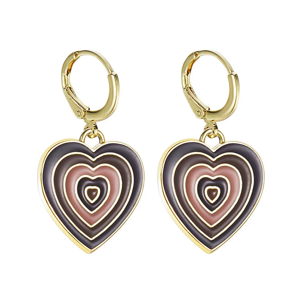 Rainbow модные серьги в тонких сердечках, аксессуар, Aliexpress