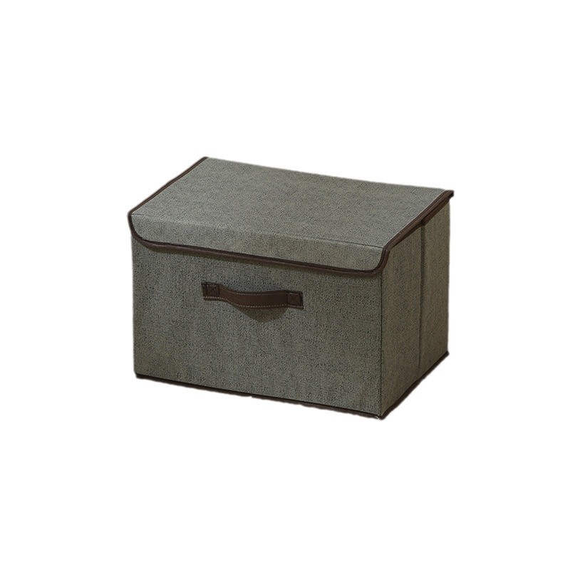 Caja de almacenamiento plegable de tela casera con cubierta a prueba de polvo placa dura portátil gruesa caja de almacenamiento de ropa