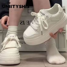 厚底夏季赵露思小白鞋春秋同款增高2025新款百搭校园运动板鞋女爆