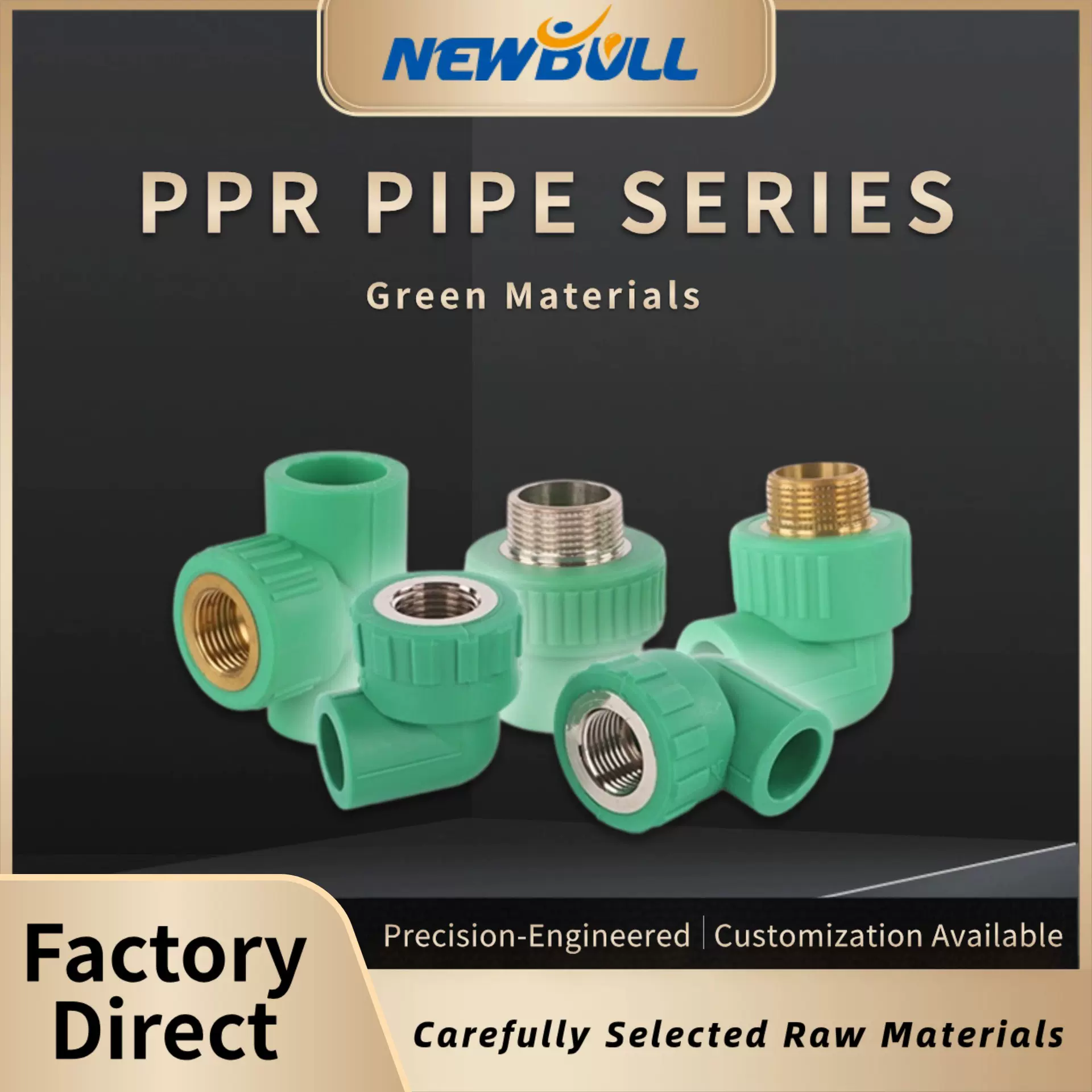厂家批发PPR内外丝弯头内外丝直接家装通用自来水管管件配件