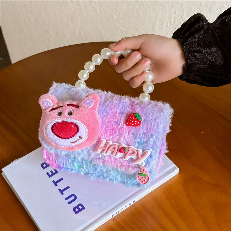 2023 nuevo popular Occidental Princesa monedero muñeca de La felpa Perla del bebé hombro portátil MINI BOLSA mensajero