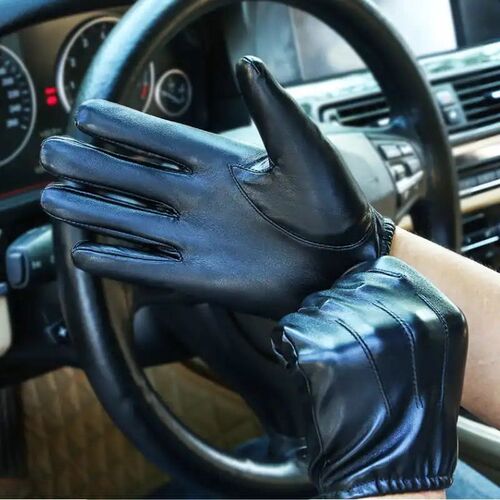 Men's winter warm PU thin touch screen driving gloves, new autumn and winter edition, Korean style wholesale gloves