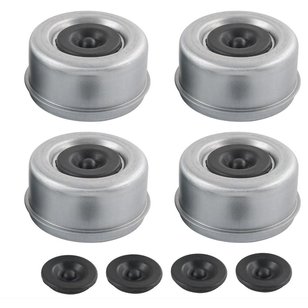 4pcs 2.72inch wheel hub dust covers 7000-8000lbs trailer axle dust covers with rubber plugs