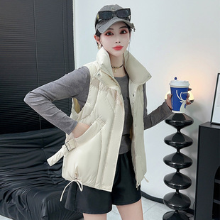 Cross-border Down Cotton Short Women's Vest Autumn and Winter New Loose Korean-style Slimming Small Chanel Style Ware All-match Outer Wear