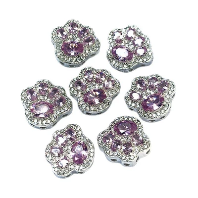 Zərgərlik ara hissələri: through-hole spacer beads for DIY crystal