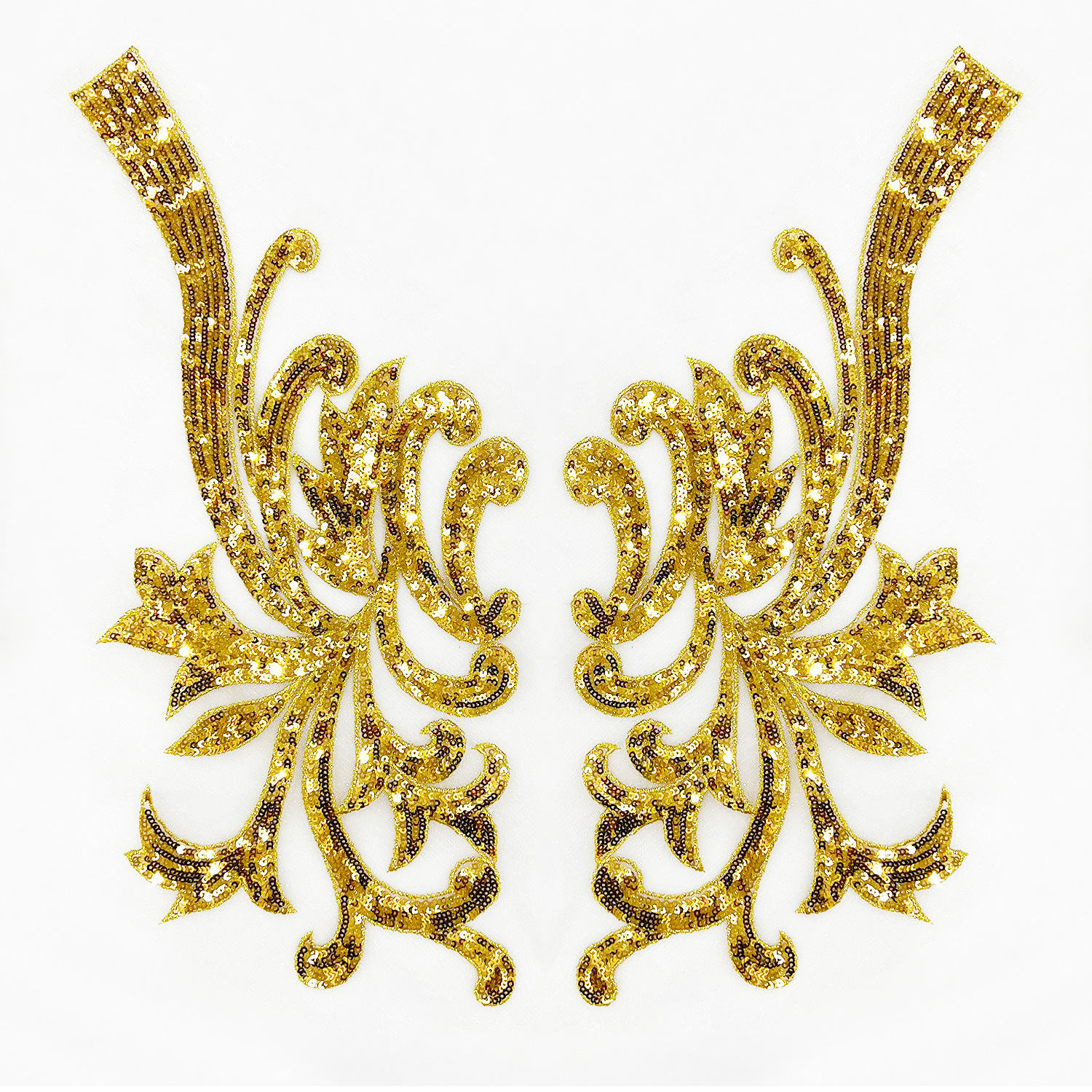 Lentejuelas encaje bordado pegatinas de tela ropa las mujeres escote floral cheongsam vestido decoración la etapa Accesorios