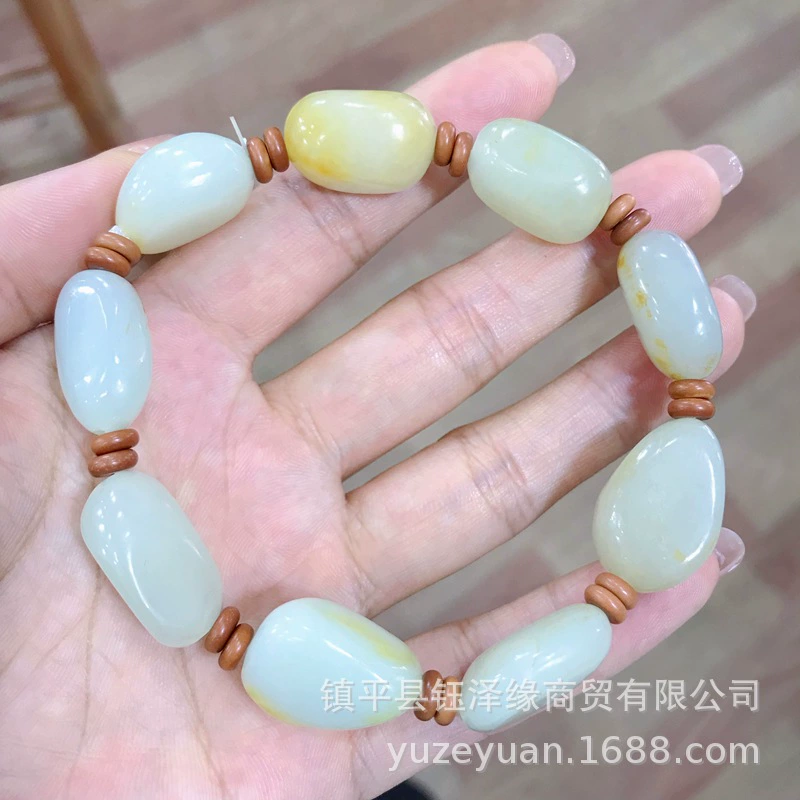 Синьцзян Хотан Нефрит Необработанный Камень Маленький Браслет Семян Женский Золотой Кожаный Браслет Семя Черный Кожаный Браслет Мужской Прямая Поставка Оптовая