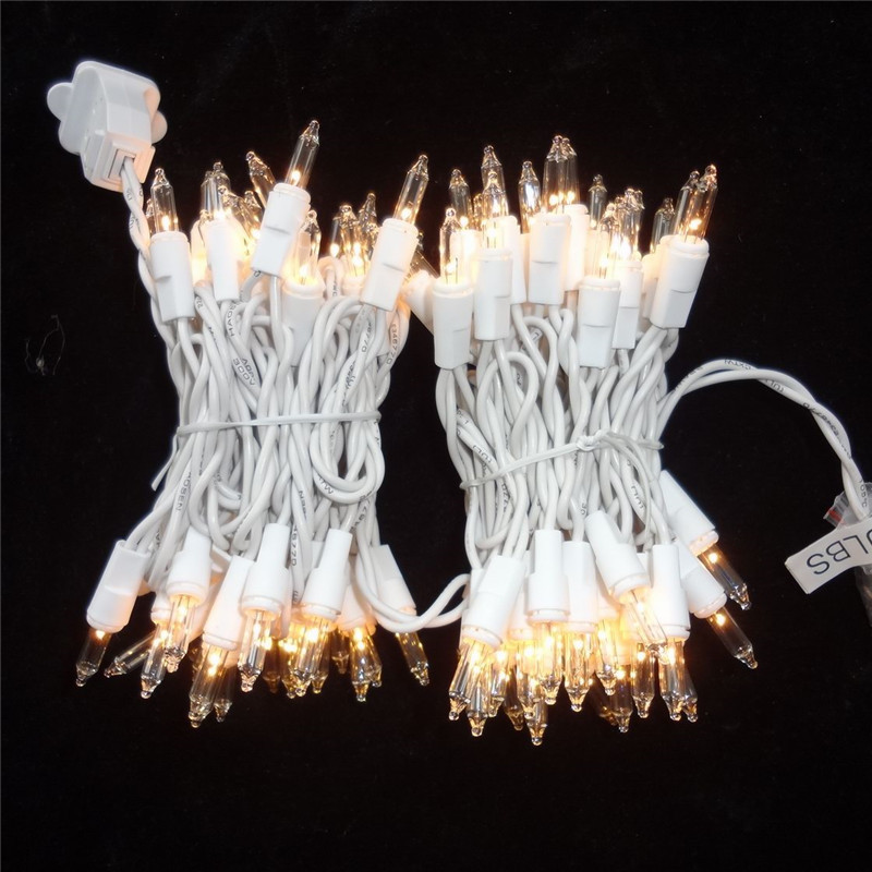 Ventas directas de fábrica de 110V estándar de EE. UU. Luces de color de día de Navidad tradicionales de alambre de tungsteno de burbuja de tira cadena de 100 luces